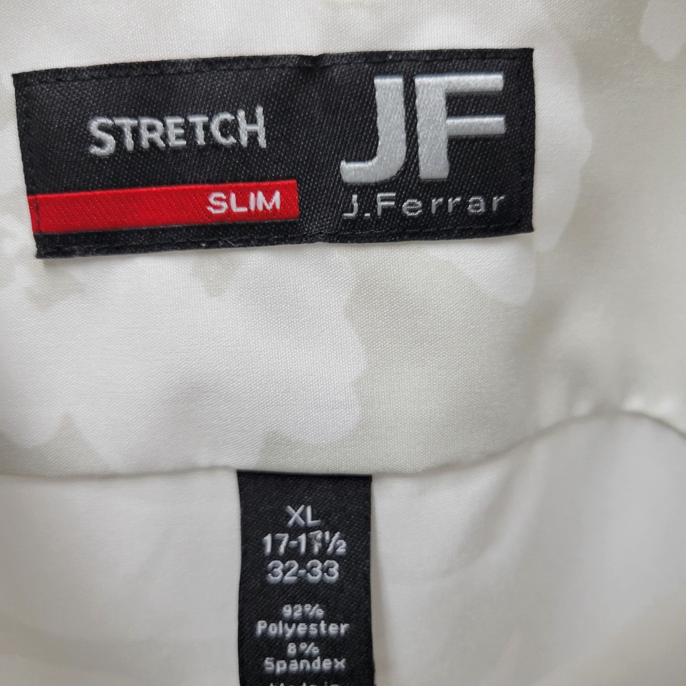 FERRAR Stretch Slim Dress Shirt Men Size XL 17-17 1/2 Neck 32-33 Sleeves Pre-own - Picture 6 of 7